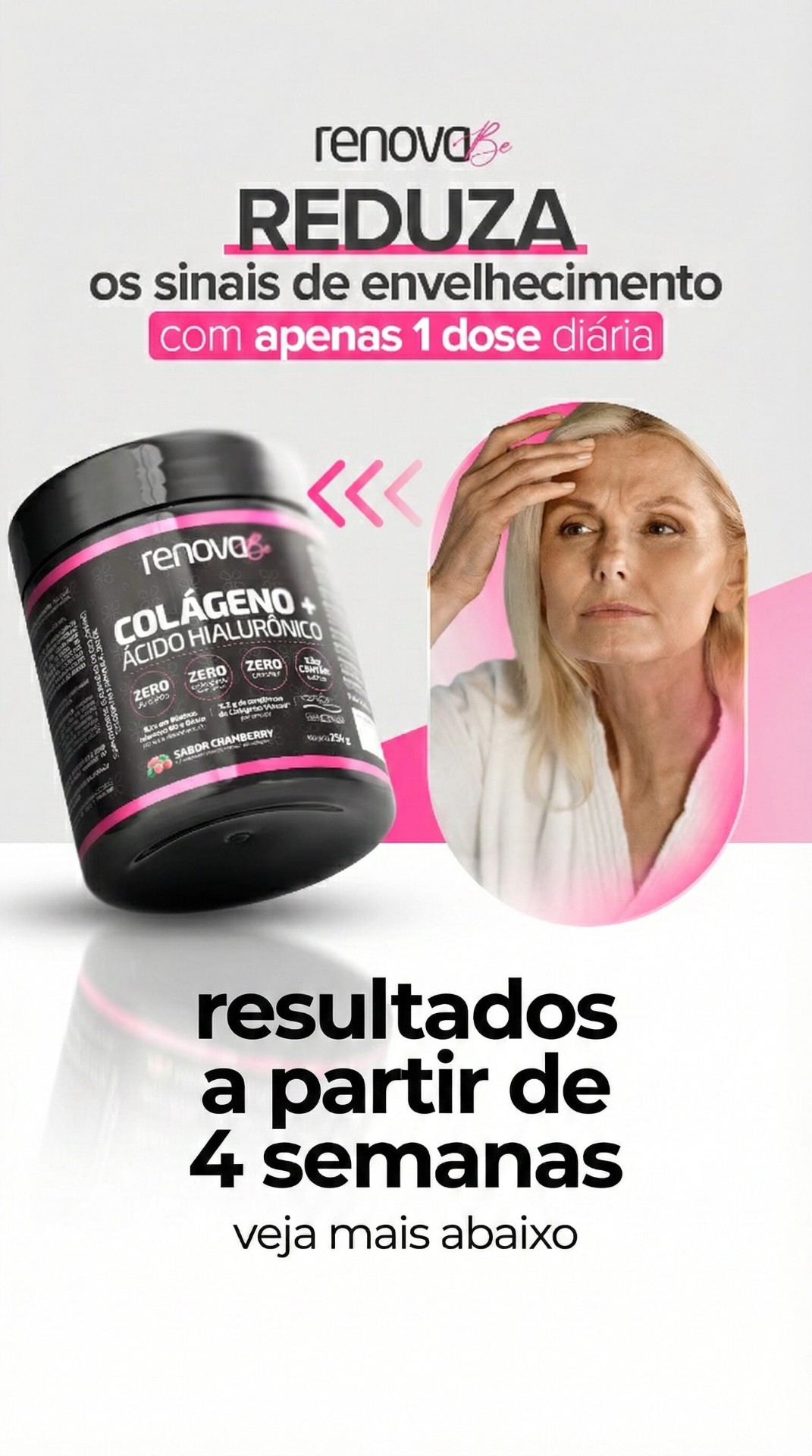Renova Be - Reduza os sinais de envelhecimento com apenas 1 dose diária - Resultados a partir de 4 semanas